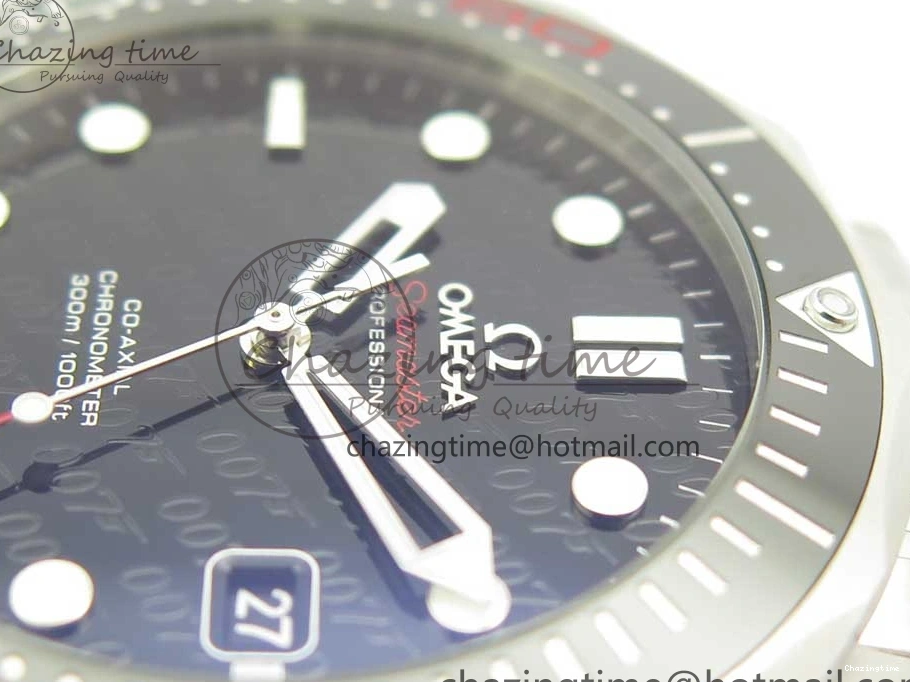 0206 Seamaster 300M Chronometer SS “007” Limited Edition OMF 1:1 Best Edition on SS Bracelet A2824 (Black Balance Wheel) V Seasonal 7952